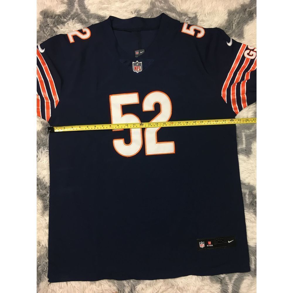 Chicago Bears Khalil Mack Nike Navy Vapor Elite Jersey Size 52 Used - Picture 6 of 8